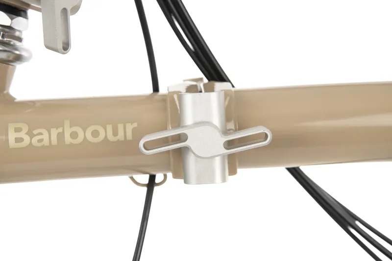 Brompton C Line Explore Mid Folding Bike 2023 in Barbour edition inc. 2 bags-7